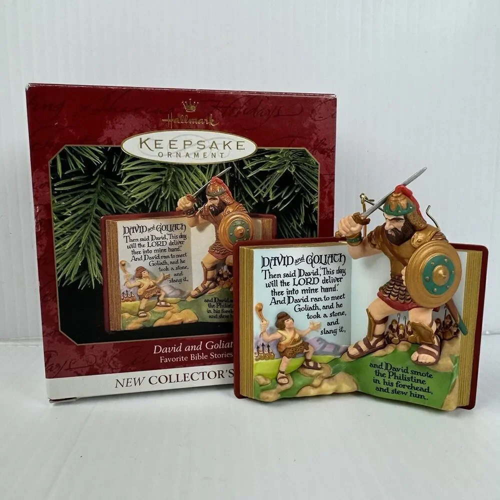 Hallmark David Goliath Bible Stories Ornament Christmas Holy Bible